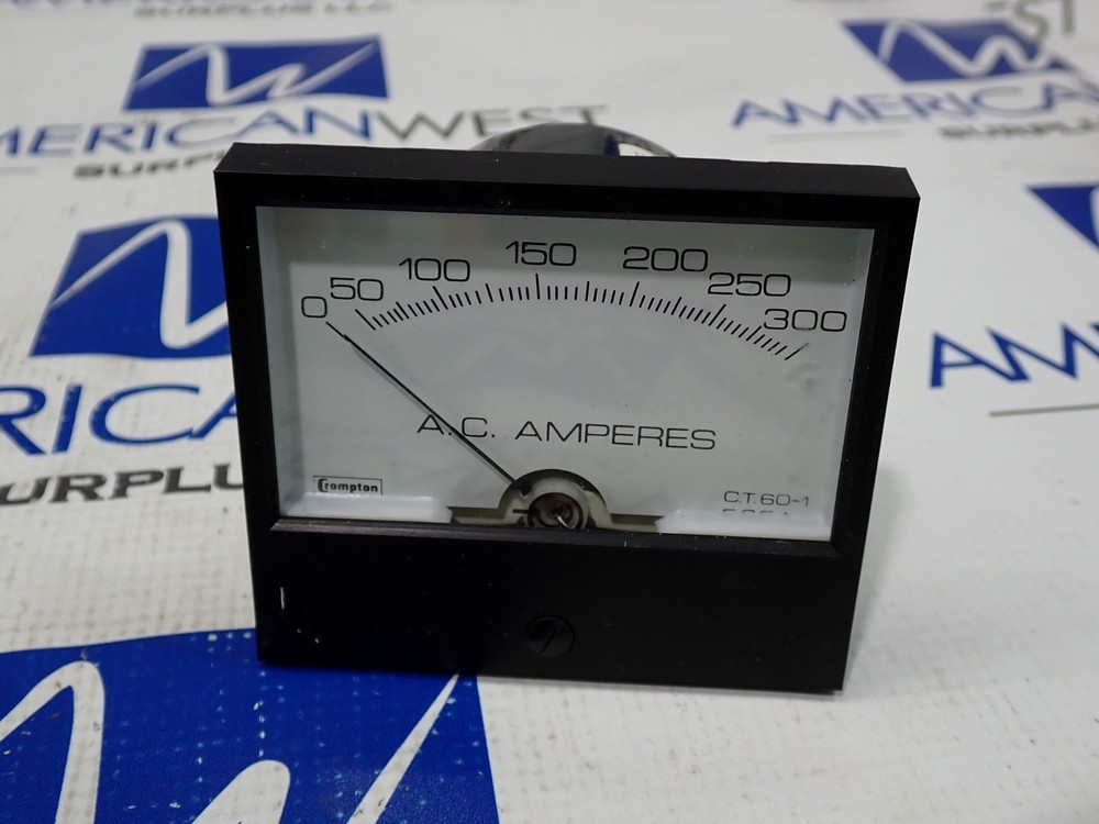Crompton LSRX Type 235-02AA Range 5A Scale 0-300A A.C. Amperes Meter