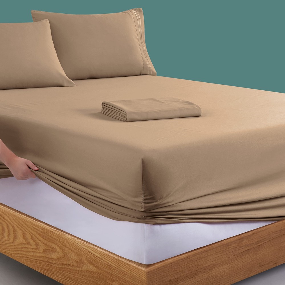 Extra Deep Pocket Full Size Sheets Set - Hotel Luxury 1800 Thread Count Sheet...