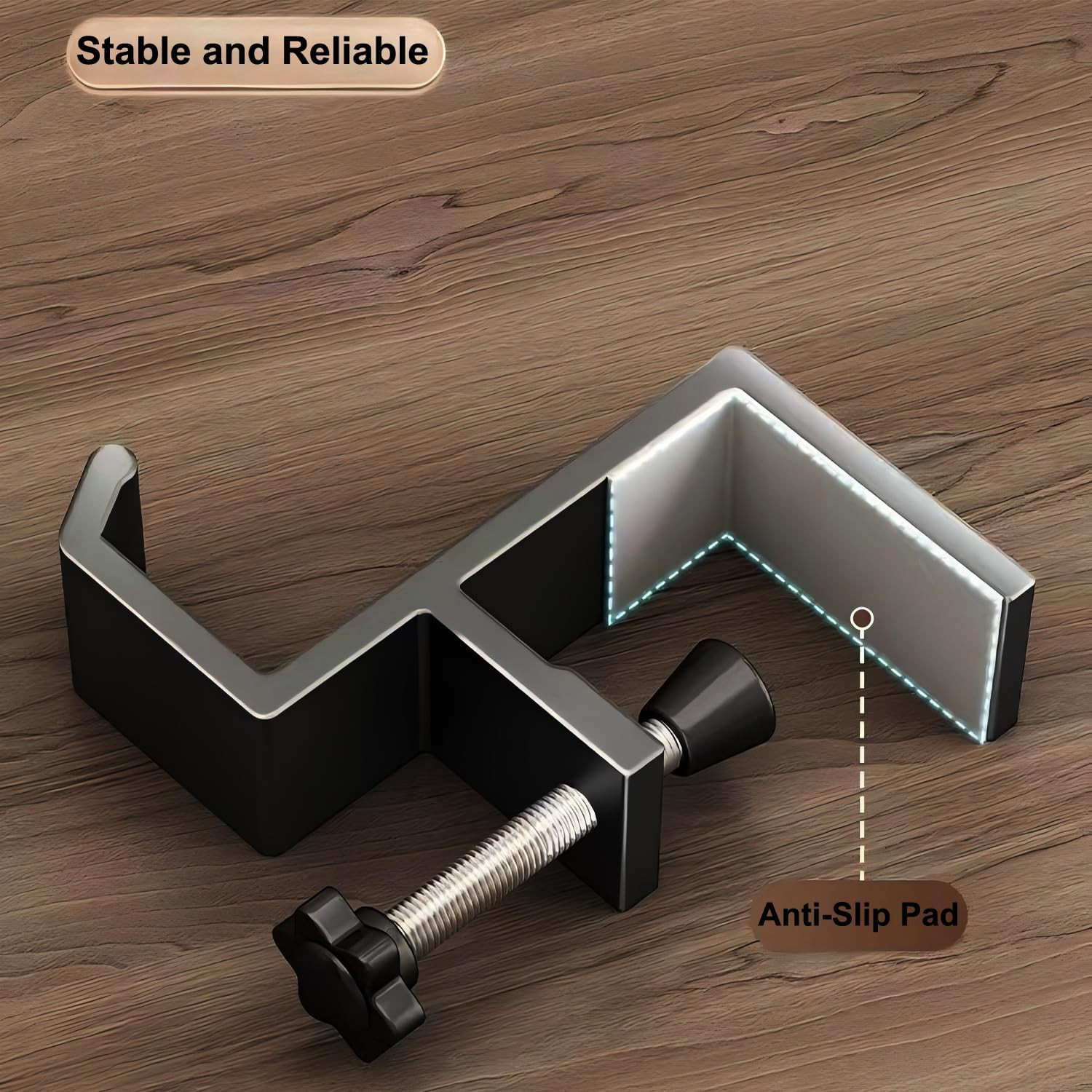 Headphone Stand - Aluminum Alloy Headphone Holder, under Headset Stand for Desk