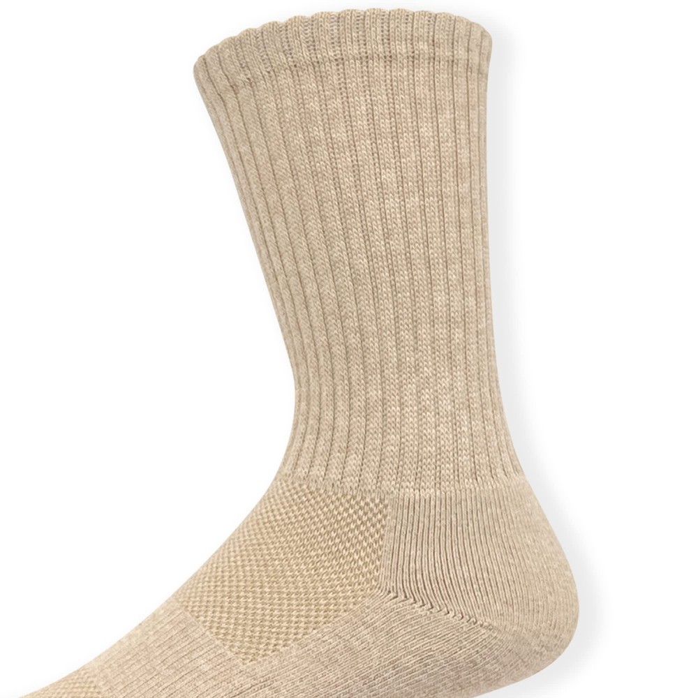 HaloYIYI Men's Moisture Control Cushioned Crew Socks with Arch Compression fo...