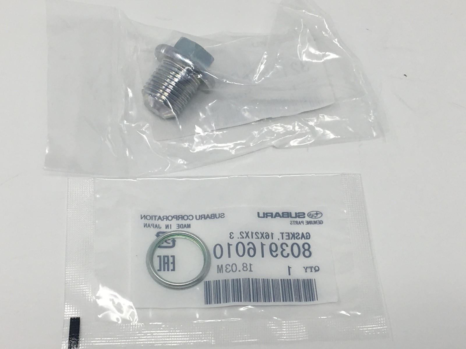 2011-2025 Subaru Oil Drain Plug & Crush Washer Gasket 32195AA021 & 803916010 OEM