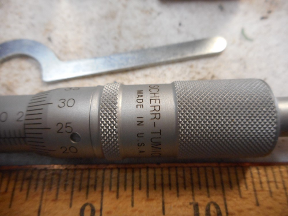 NIB SCHERR TUMICO REPLACEMENT MICROMETER HEAD 25mm RANGE .01 **MINT IN BOX **