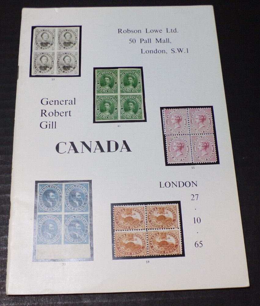 General Robert Gill 'Canada' auction catalog 1965 (L11)