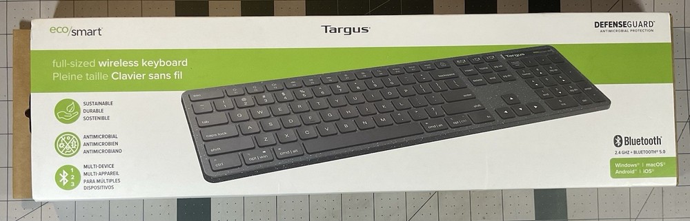 Targus AKM626USZ Keyboard - Bluetooth/RF - USB Wireless - Black