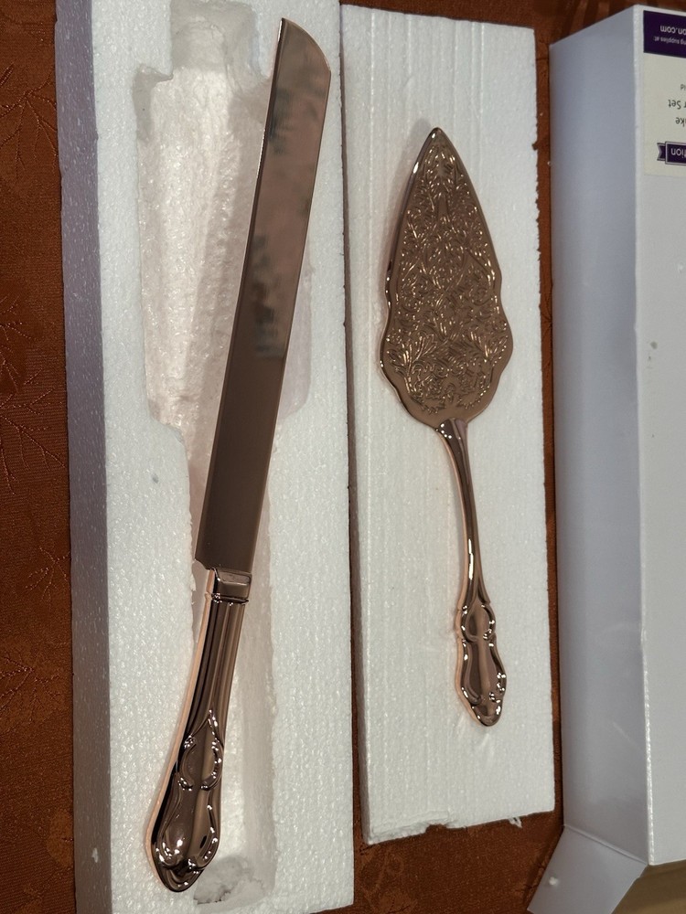 Rose Gold Wedding Cake Serving Set