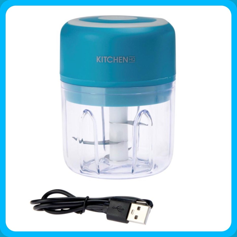 Kitchen HQ USB Mini Chopper, Push Button Cordless Rechargeable Portable Compact
