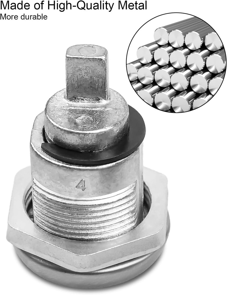 Replacement Tool Box Locks with Keys for T-Handle Tool Boxes, 2 Cylinders