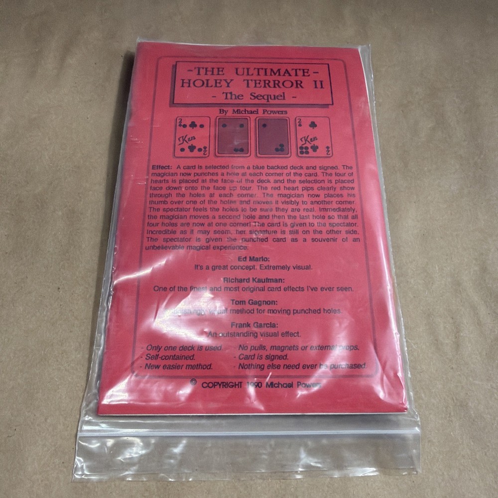Mike Powers The Ultimate Holey Terror II Sequel Michael Powers Magic Trick 1990