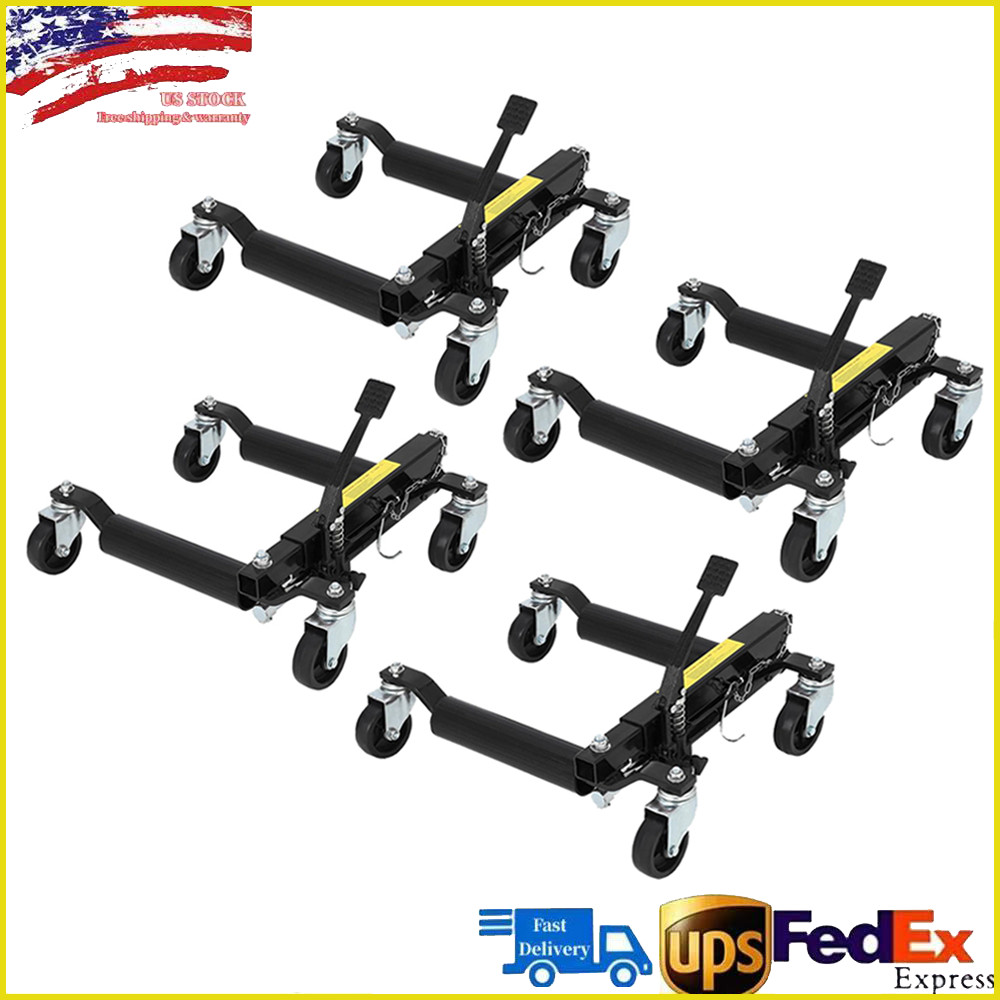 4 PCS Car Wheel Dolly 6000 Lbs Heavy Duty Hydraulic Vehicle Positioning Jacks
