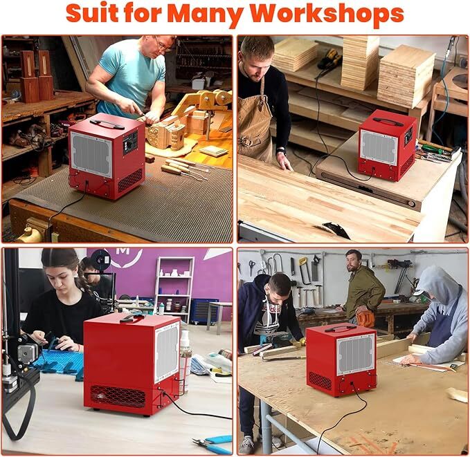 Abestorm Tabletop Dust Collector for Woodworking, Portable Double-sided Intake