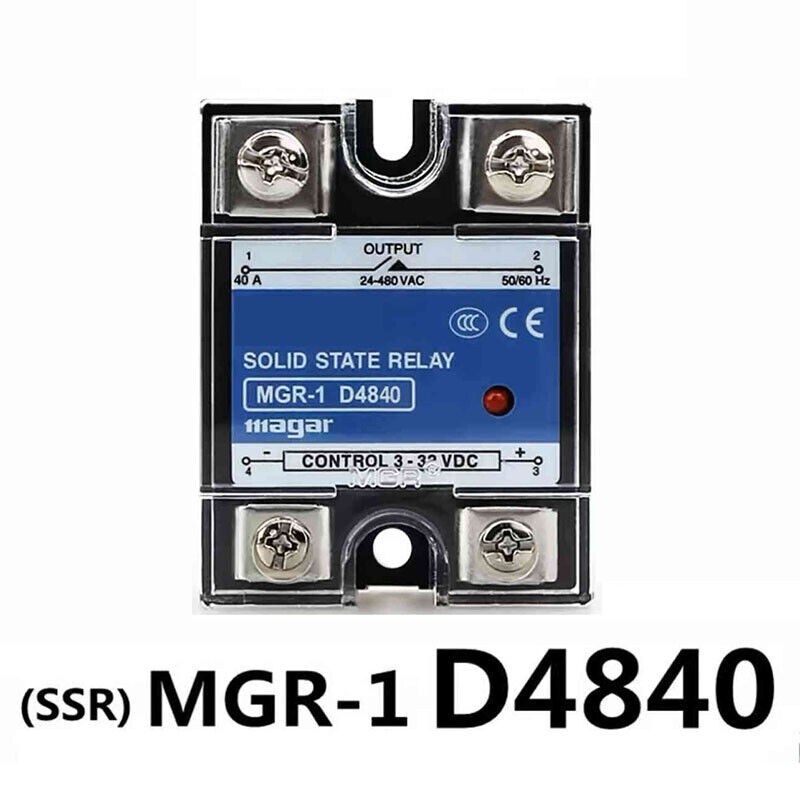 New For MGR-1 D4840 40A 3-32VDC 24-480VAC SSR Solid State Relay 1PC