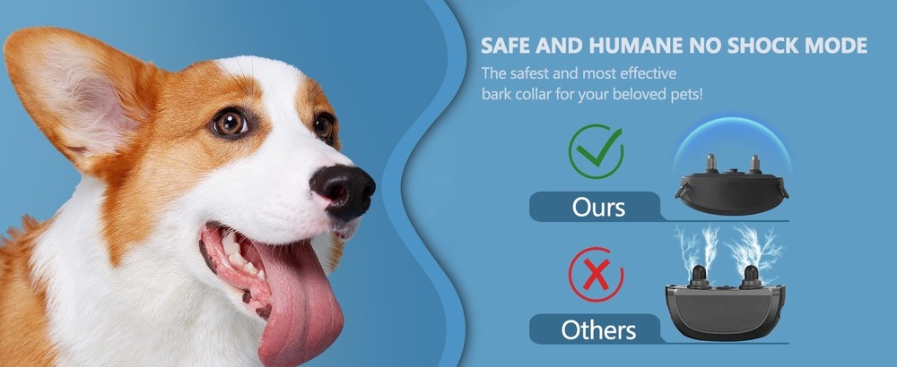 Anti Bark Dog Collar Automatic Waterproof Bark Control Training Device for Dogs