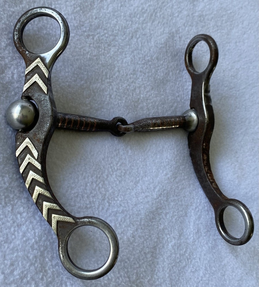 High QUALITY Silver Mounted Ballhinge Shank Western Snaffle Bit~RANCH~SHOW~WORK