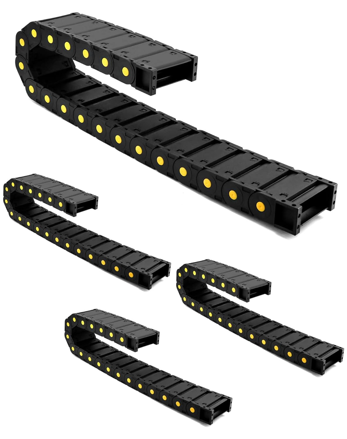 Cable Drag Chain 1M 25x77mm R55 Closed Wire Carrier for CNC Robot 4 Pack