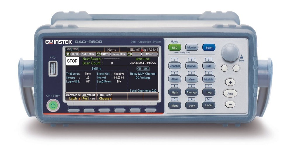 GW Instek DAQ-9600 Data Acquisition System 3-Slot Mainframe + 6.5 Digit DMM