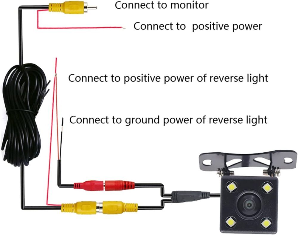 Car Rear View Backup Camera Parking Reverse Back Up Camera Waterproof CMOS 4LED