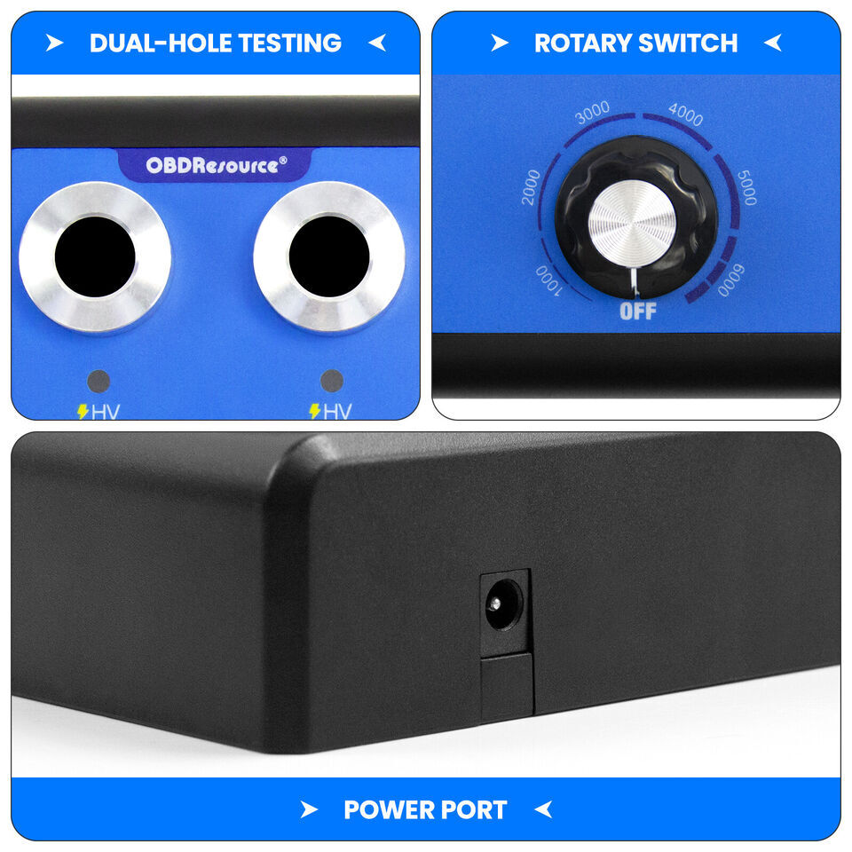 Dual Plug Car Kit Spark Plug Tester 12V Gasoline Ignition Plug Diagnostic Tool