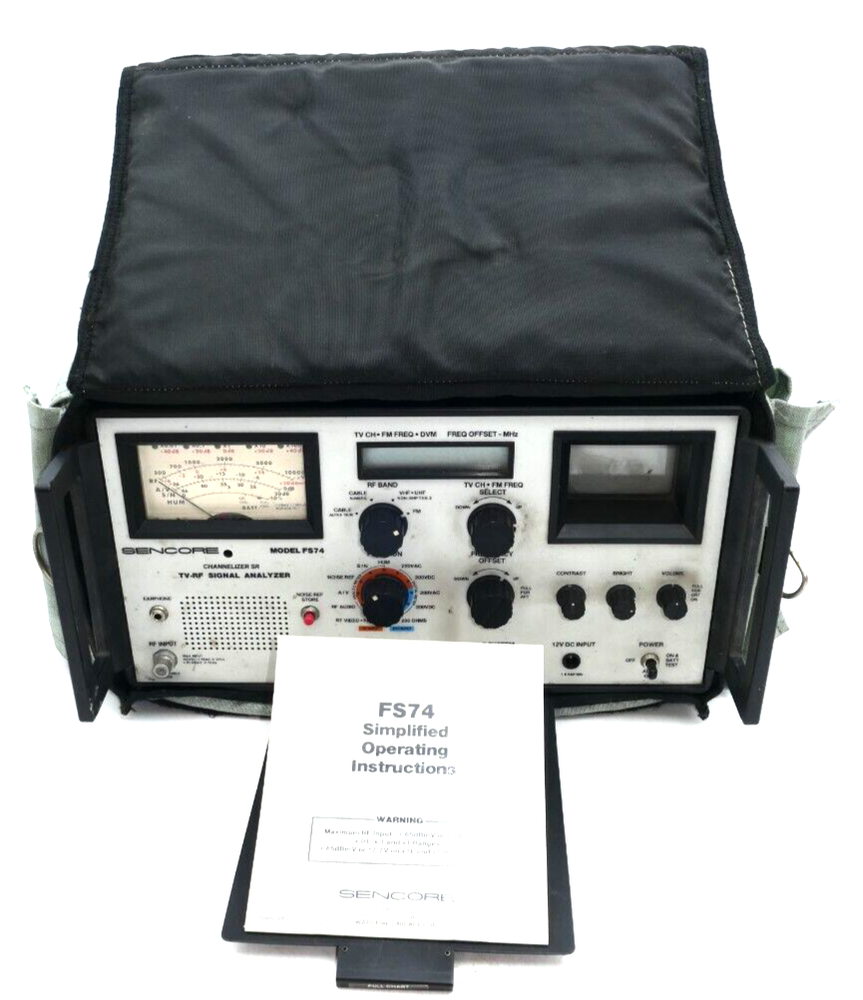 Sencore TV-RF Signal Analyzer Model FS74 w Carrying Case