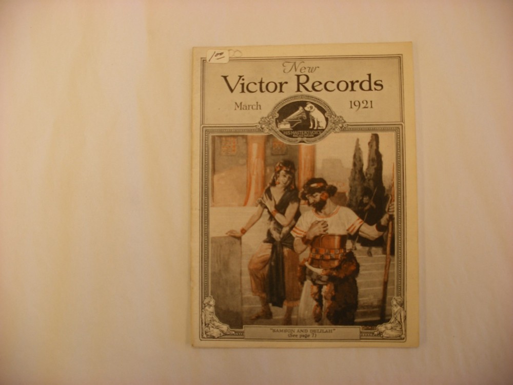 Original Victor Phonograph Record Catalog - March, 1921