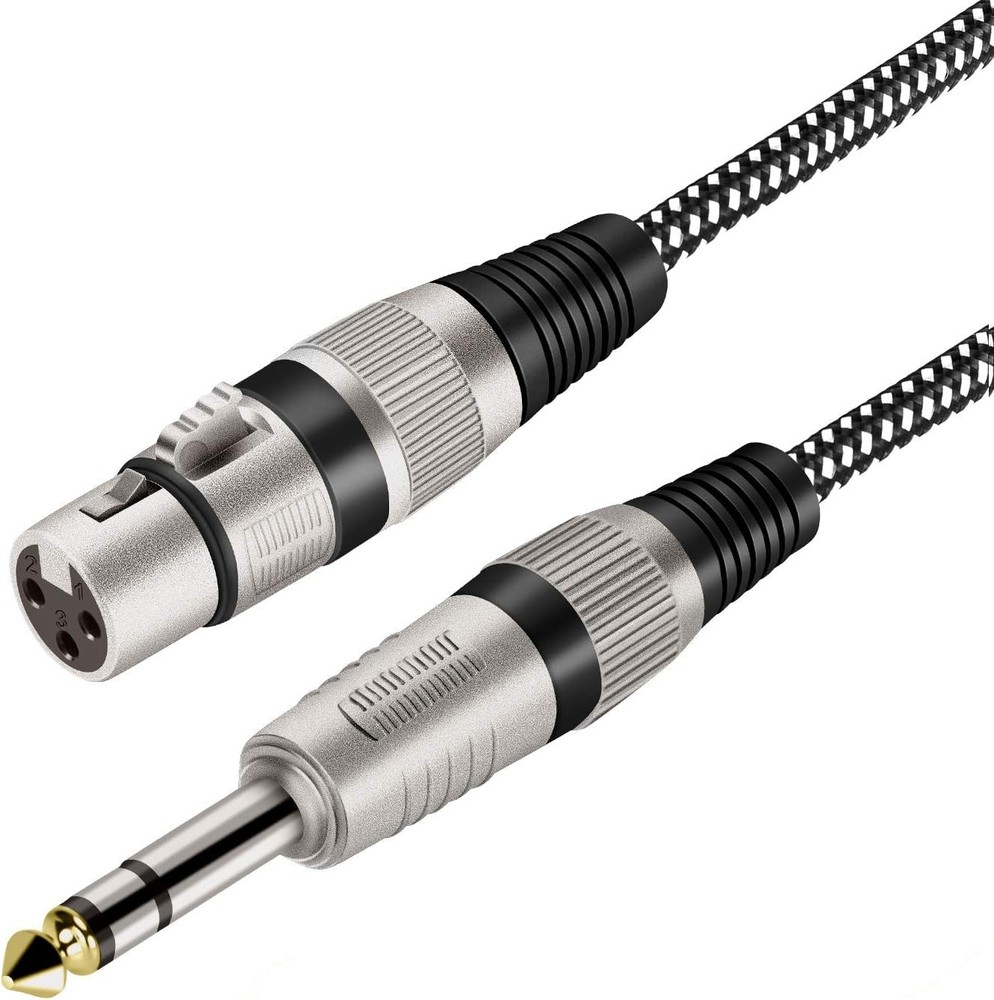 Balanced XLR to 1/4 Cable 50ft Nylon Braided