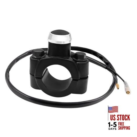 7/8" Motorcycle Handlebar Control Horn Start Switch, Aluminum Handlebar