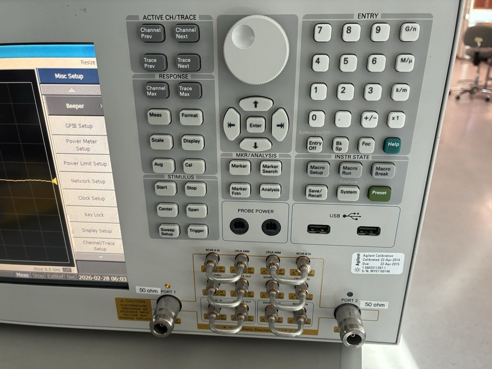 Keysight (Agilent), E5072A ENA Network Analyzer 30khz-8.5Ghz