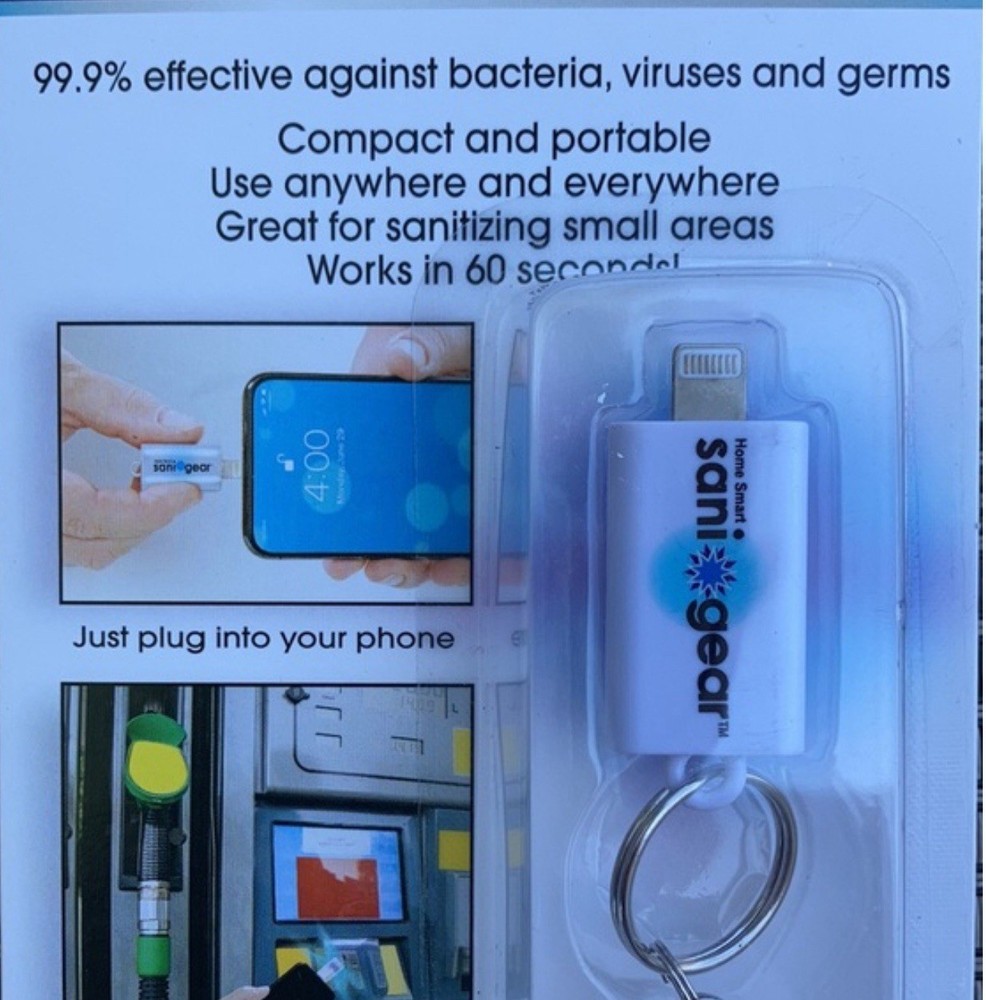 Home Smart Sani Gear Portable Sanitizing UVC Light Sealed Pack