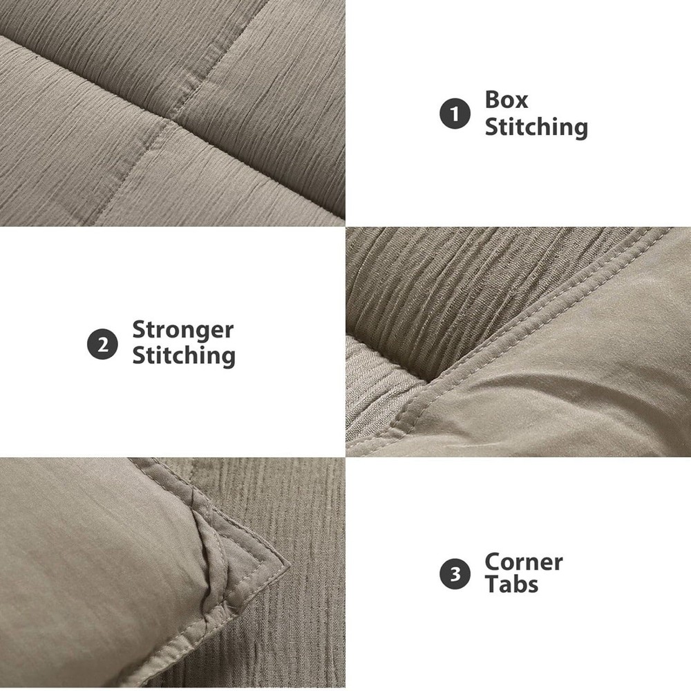 KASENTEX COMFORTER SET SOFT & COZY SIZE KING COLOR BROWN