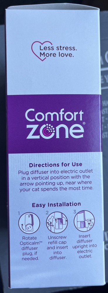 Comfort Zone 1 Diffuser & 2 Refills Multi-Cat Calming Kit Opticalm Diffuser