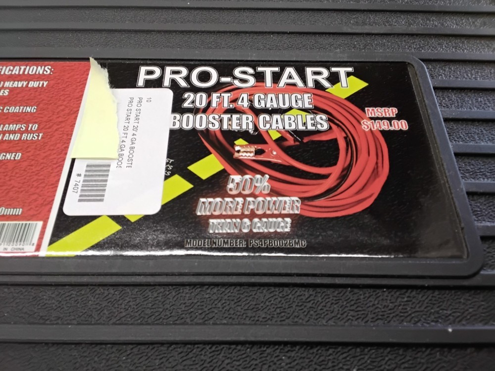 Pro-Start 20 Ft 4 Gauge Jumper Cables