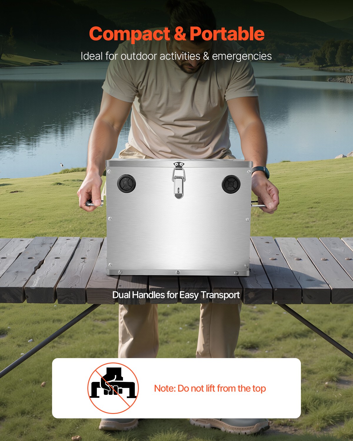 VEVOR Battery Box Group 24/31 Stainless Steel Shell for Cars & Trolling Motors