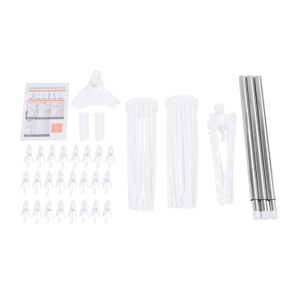 Foldable Clothes Drying Rack 3-Tier Laundry Drying Rack Rotating Clothing Rack