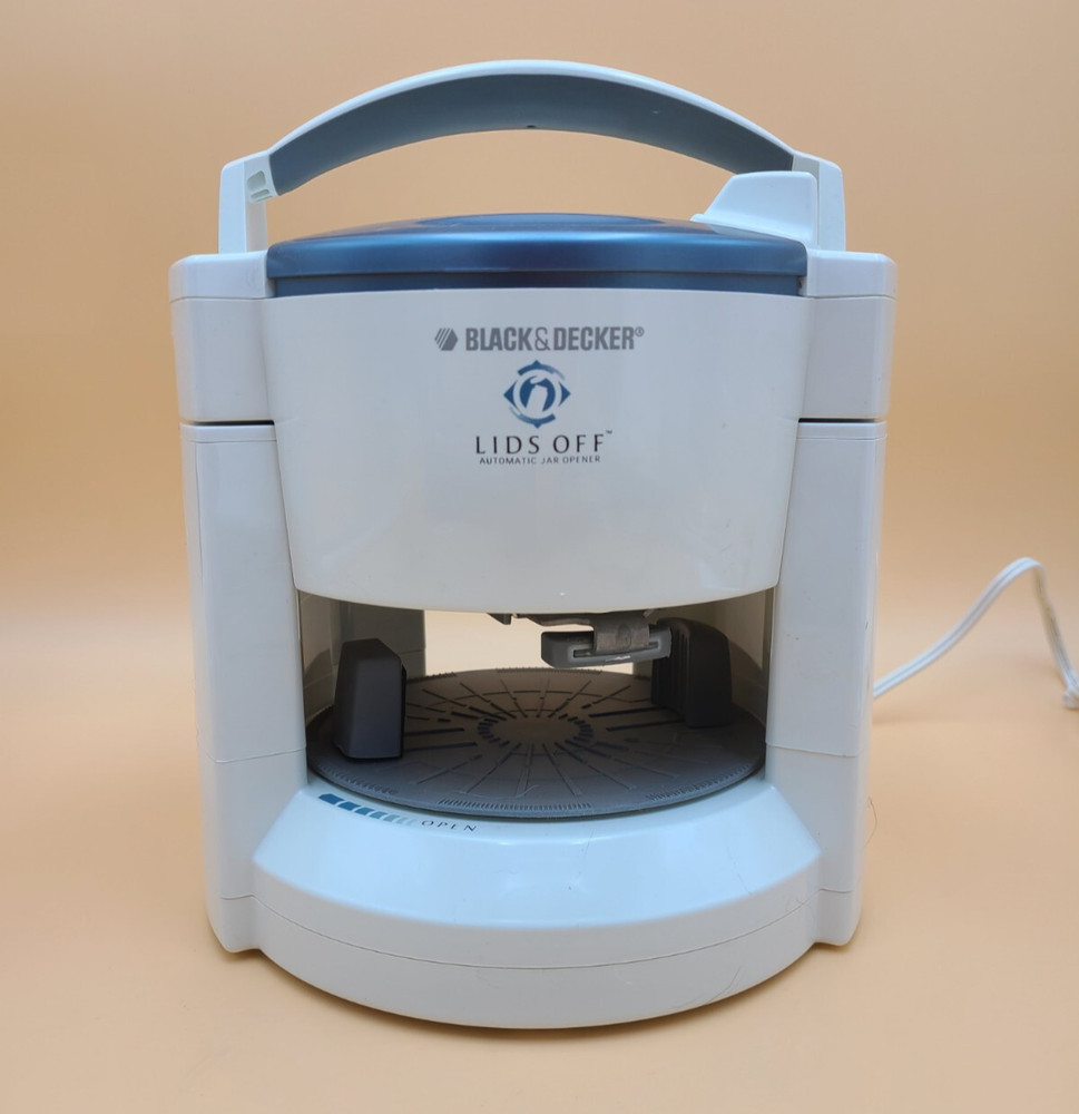 Black & Decker LIDS OFF Automatic Electric Jar Opener JW200 (WHITE) Tested