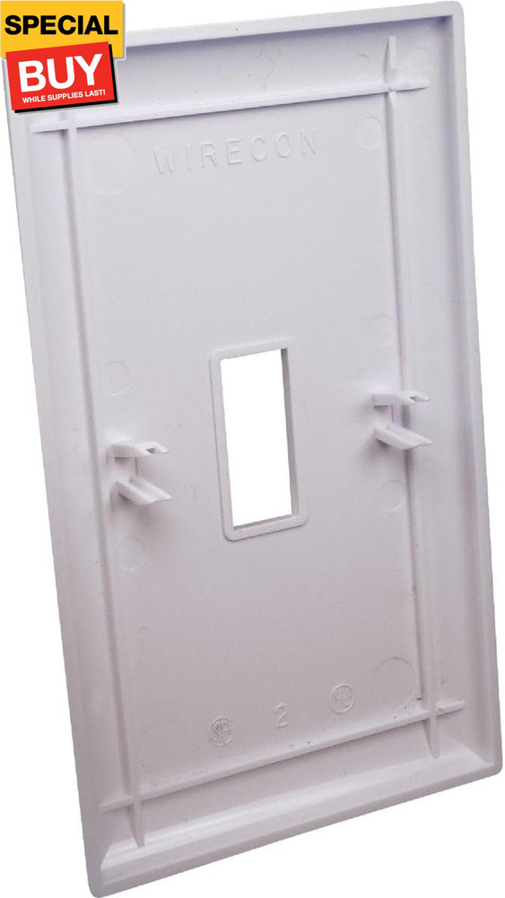 RV Wall Plate, Single Gang, White Plastic