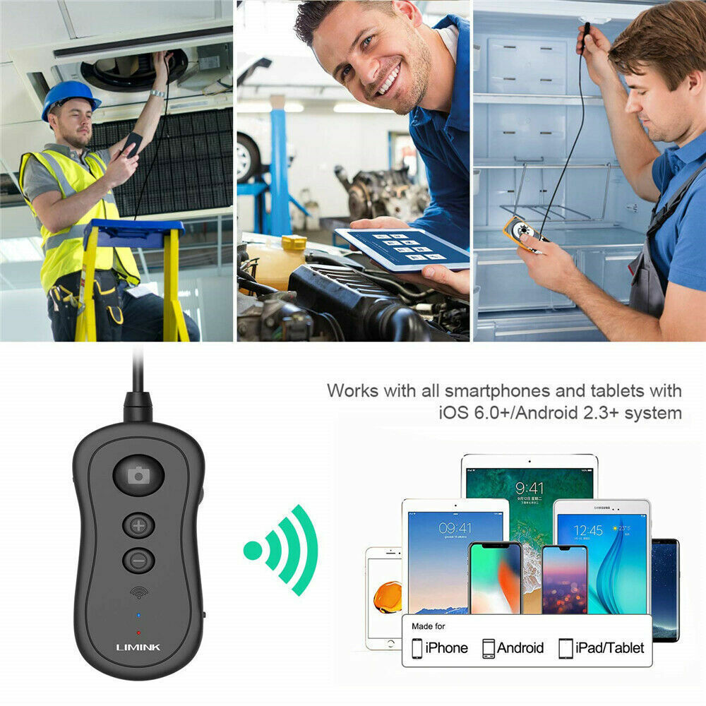 5M WiFi Snake Borescope Endoscope 8.5mm Inspection Camera for iPhone Android iOS