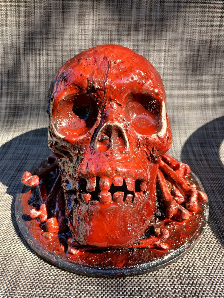 The Texas Chainsaw Massacre Skinned Skull Horror Prop