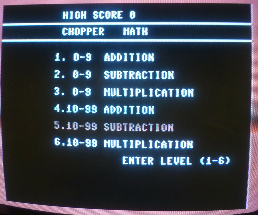 Commodore 64/128: CHOPPER MATH - C64 Original disk & MANUAL - TESTED -