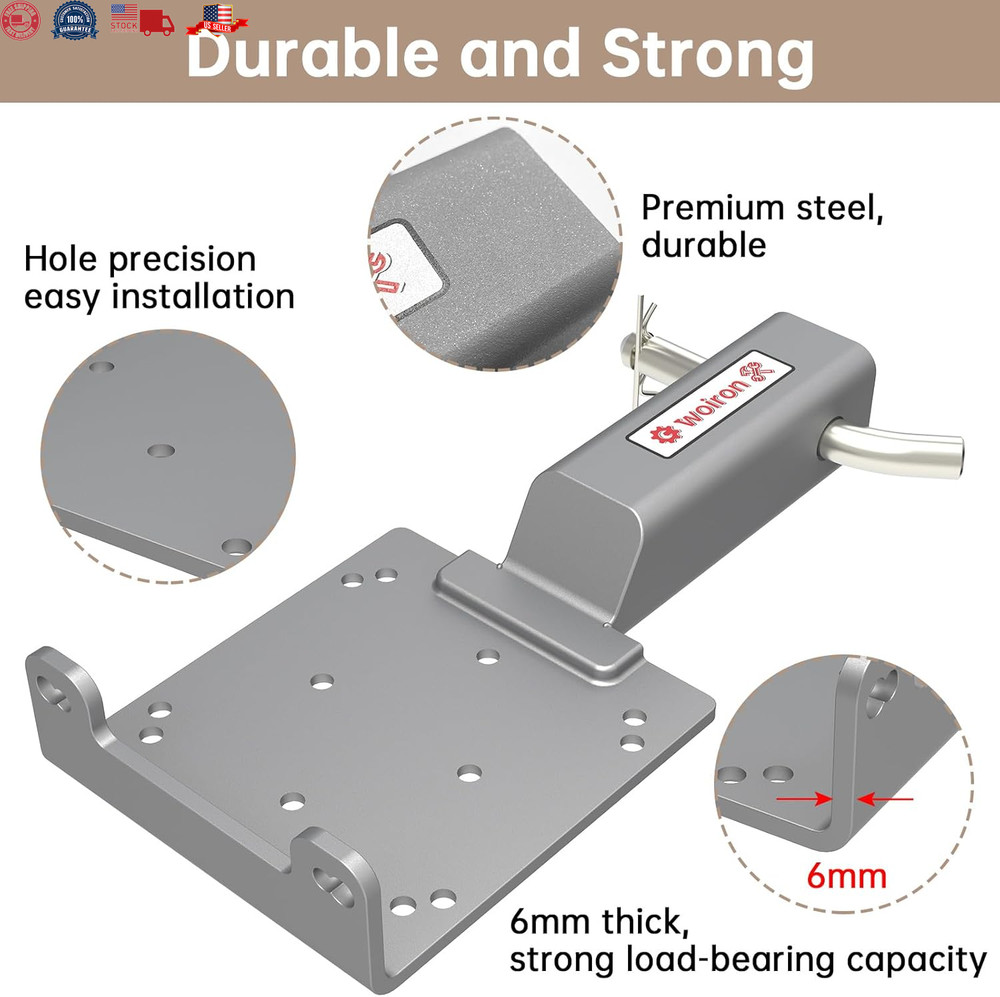 Universal 2" Receiver Trailer Hitch Winch Mount Plate Winch Mounting BracketW