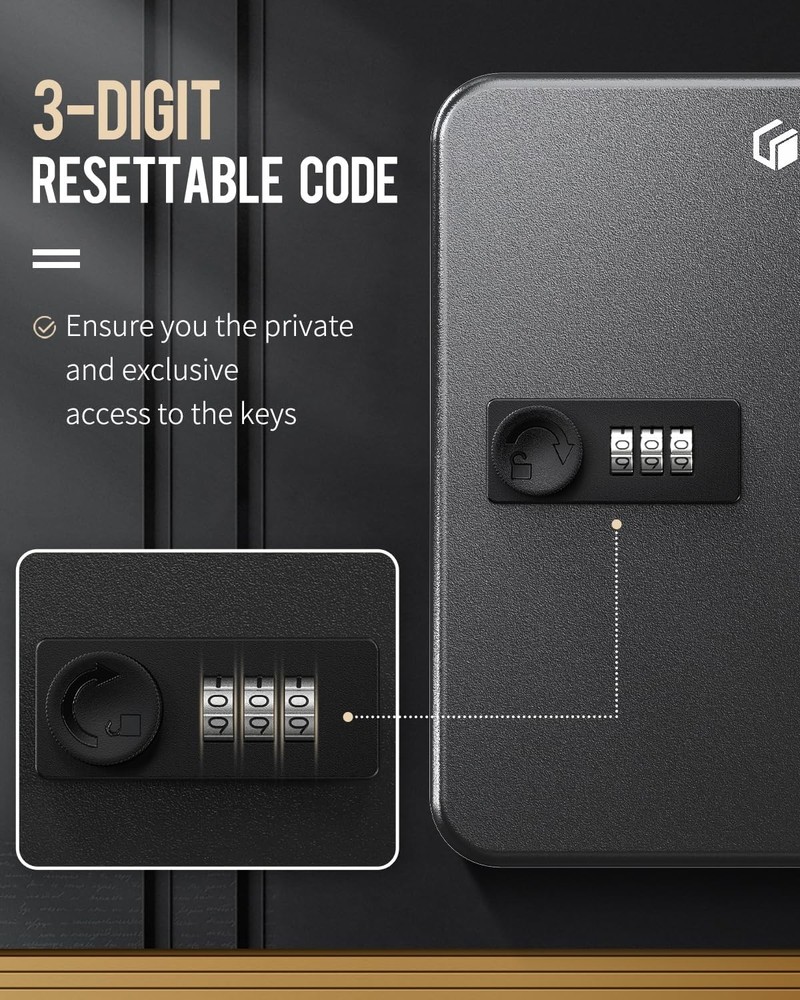 Steel Digital Combination Lock Key Cabinet with Tags