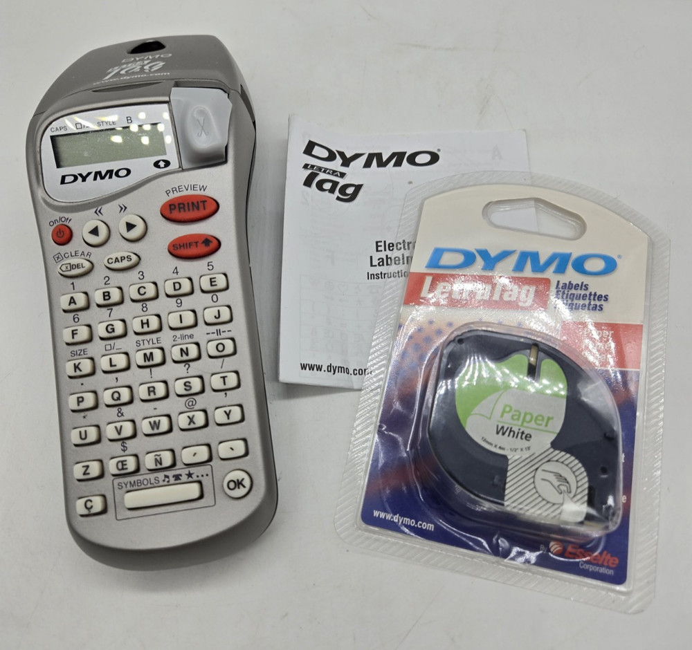 DYMO LetraTag Handheld Portable Electronic Label Machine & Extra Labels