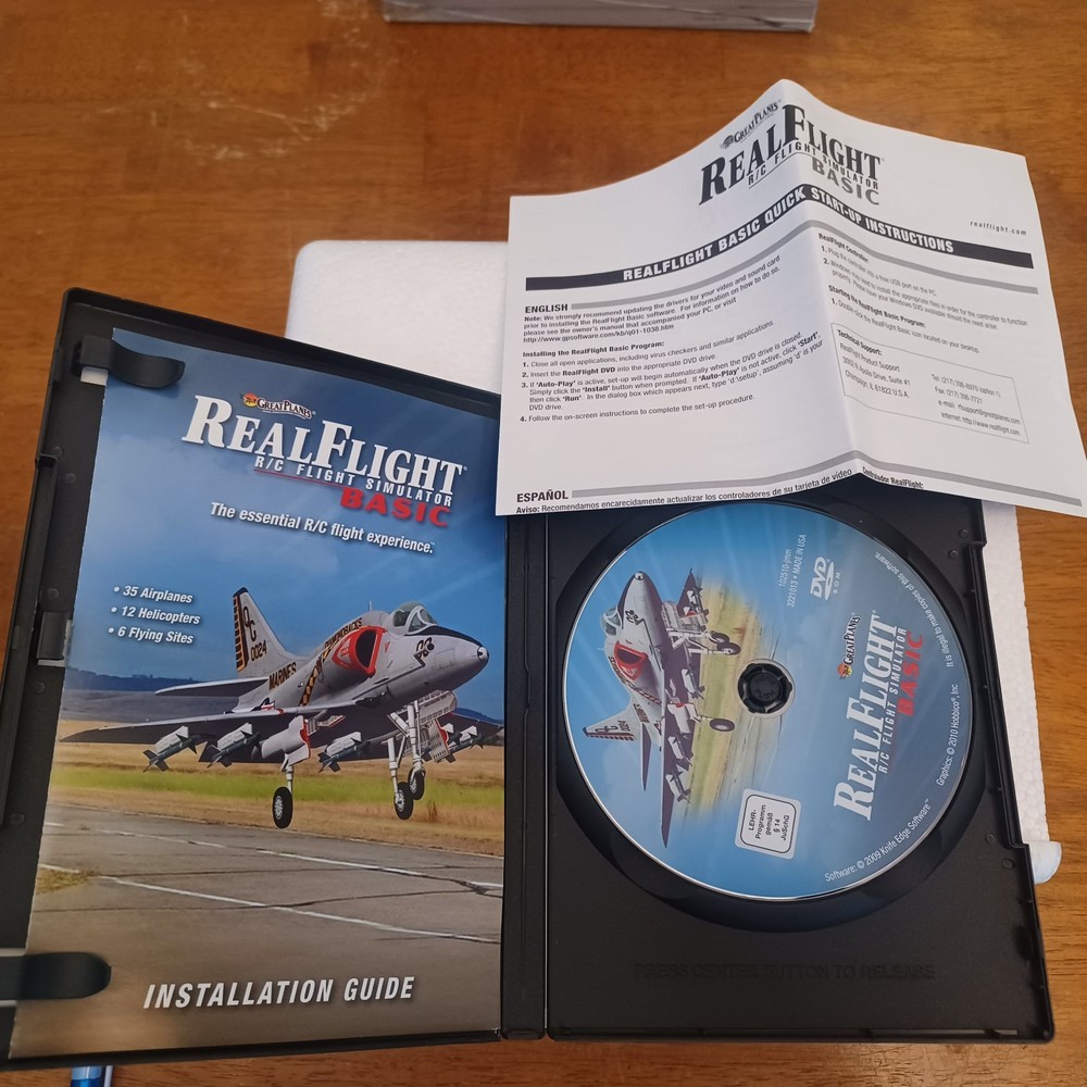 Real Flight R/C Flight Simulator Basic W/ DVD Controller Great Planes