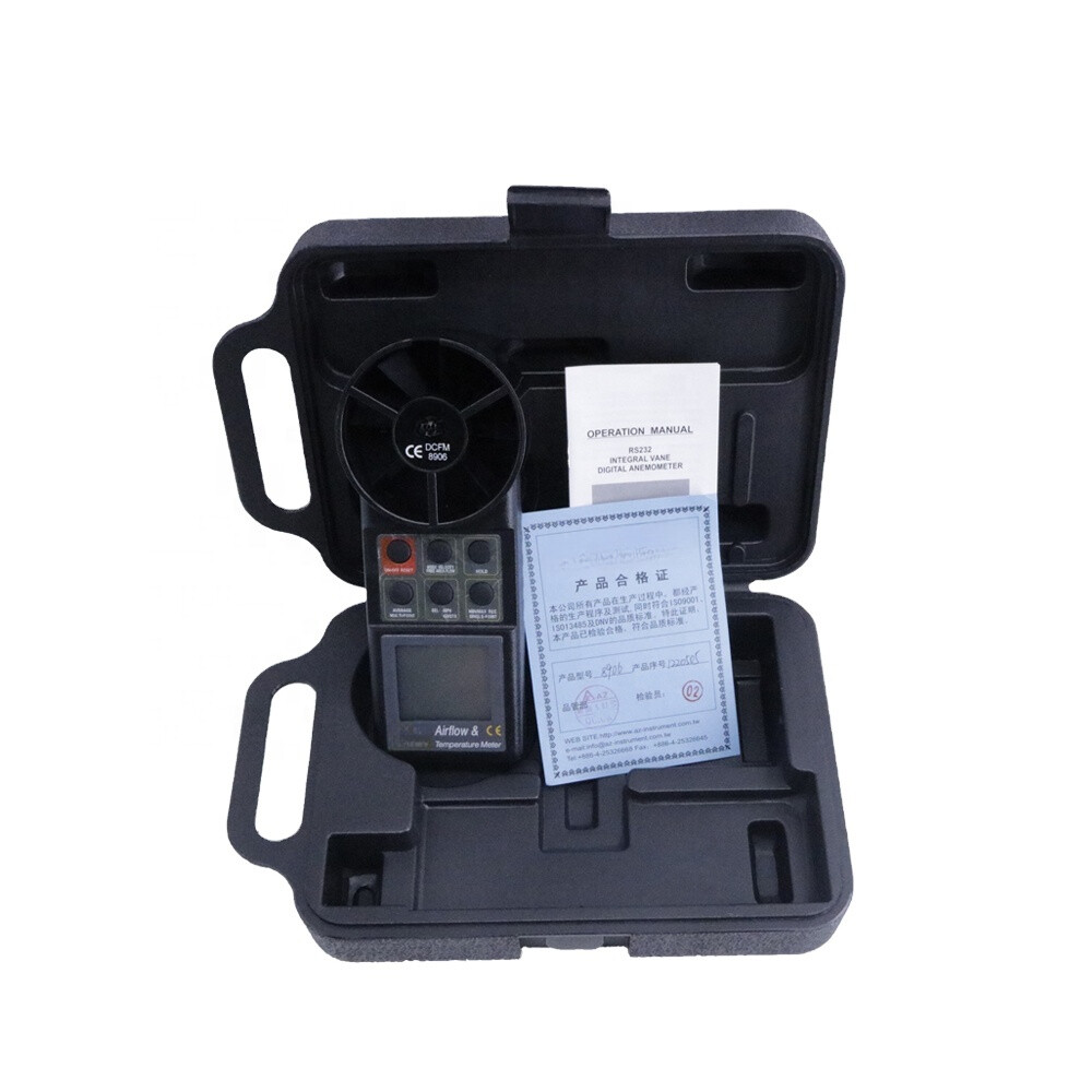 AZ8906 Digital Anemometer Multifunctional Air Flow Tester Temperature Meter
