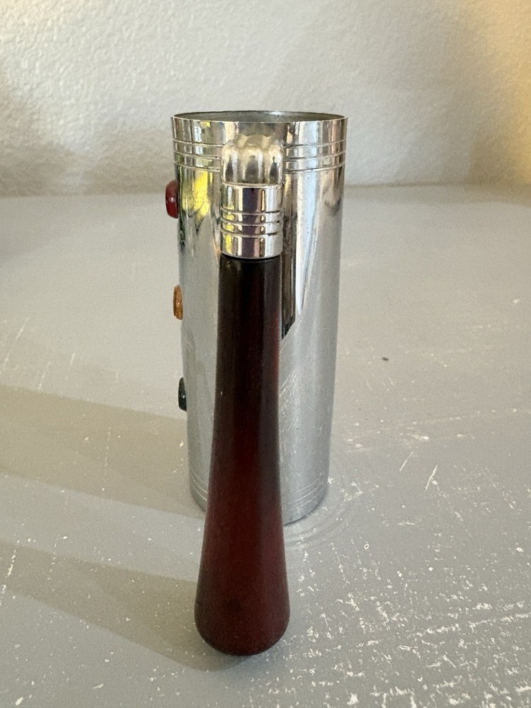 Vintage 1960s Glo-Hill Barmates Stop Light Jigger Cherry Red Bakelite Handle