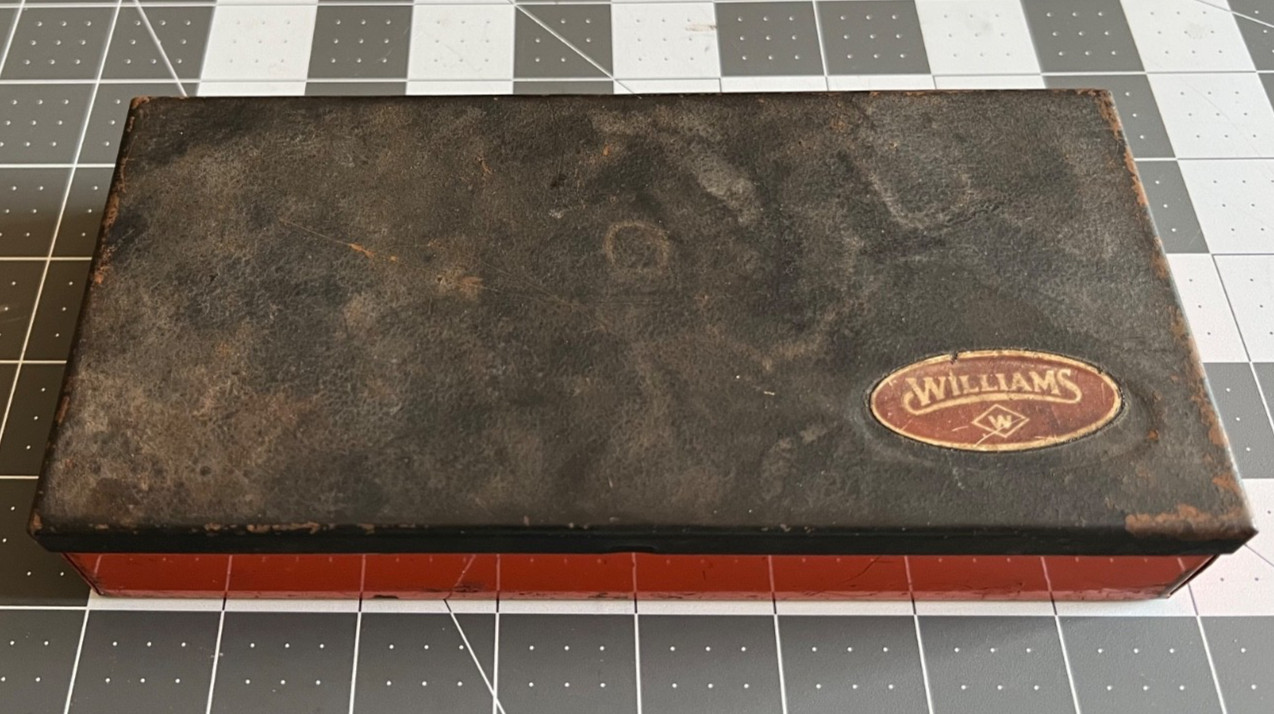 Vintage Williams Metal Box for Socket Set M-2 7 7/8” x 3 1/2” x 1 1/4”