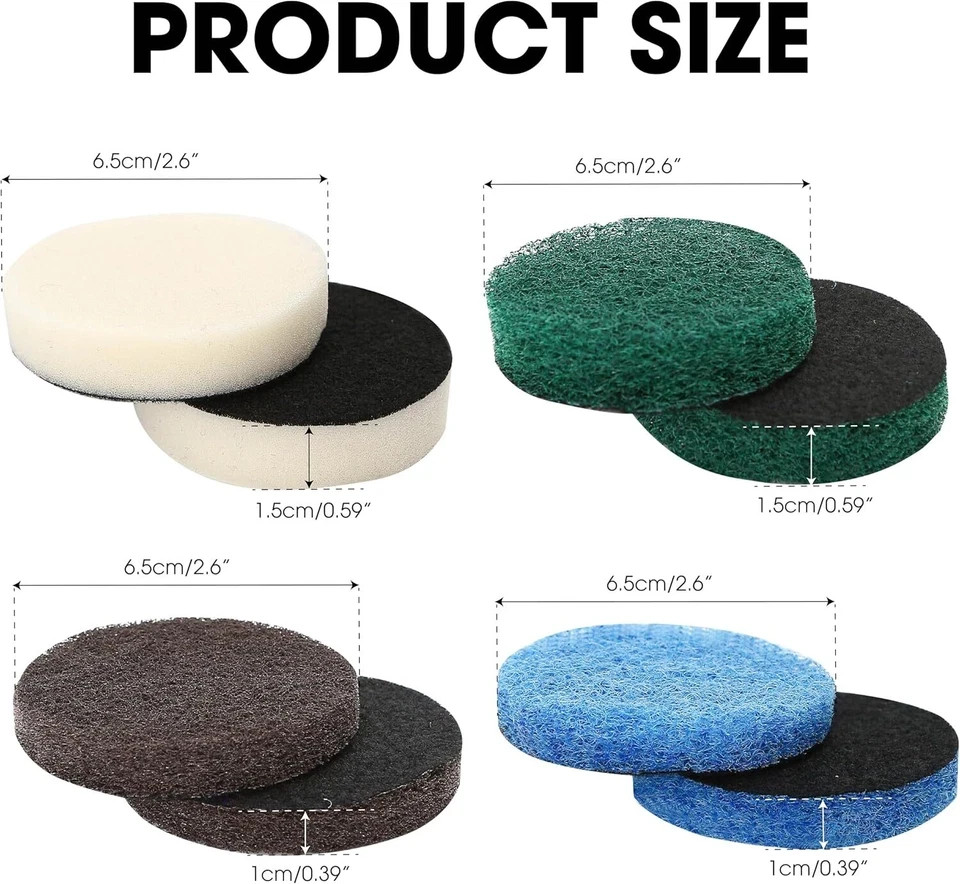 16Pcs Power Scrubber Pad Set Compatible with Dremel Versa PC10 Ruby Horsepower I