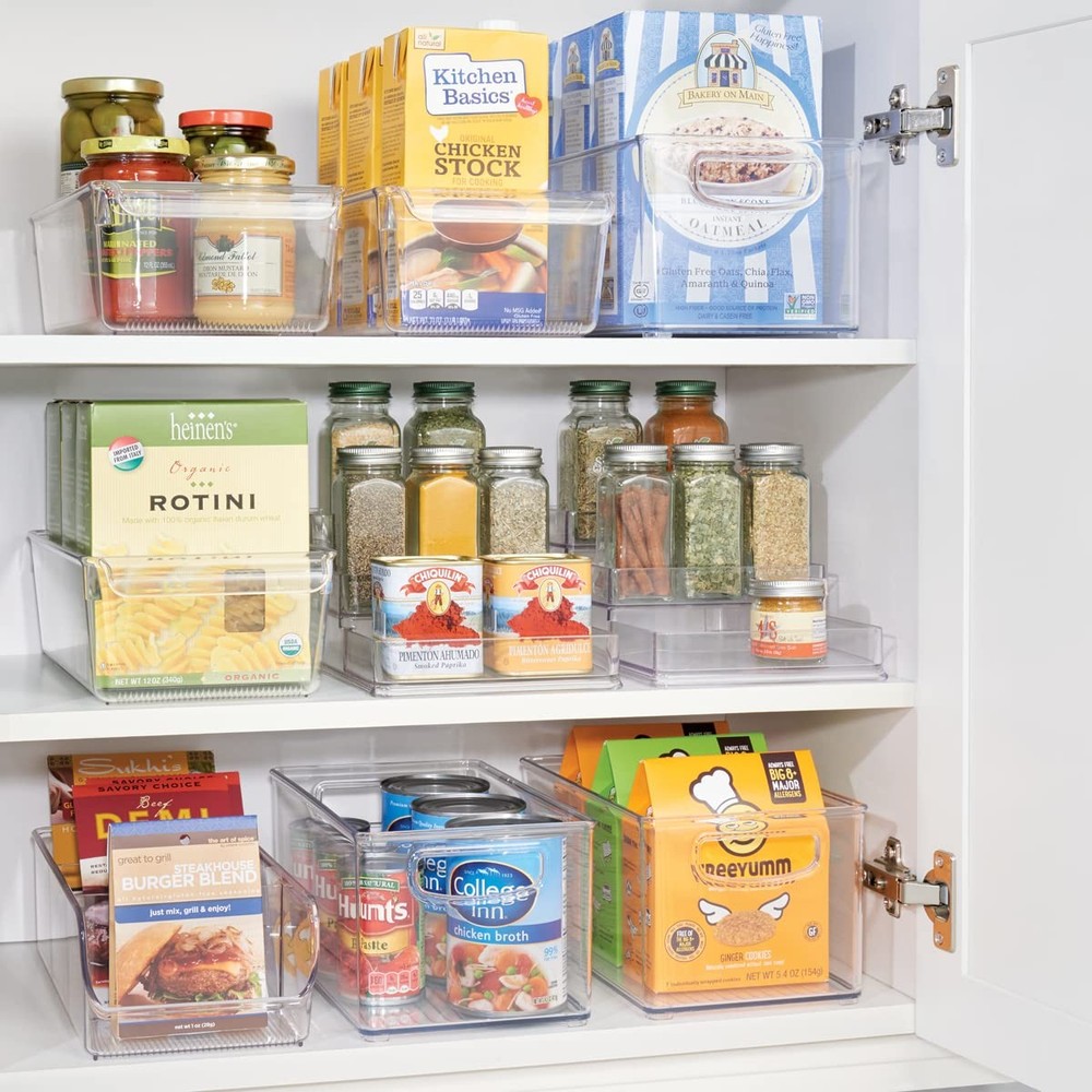 Idesign Linus Plastic Fridge and Freezer Storage Organizer Bin with Handle,