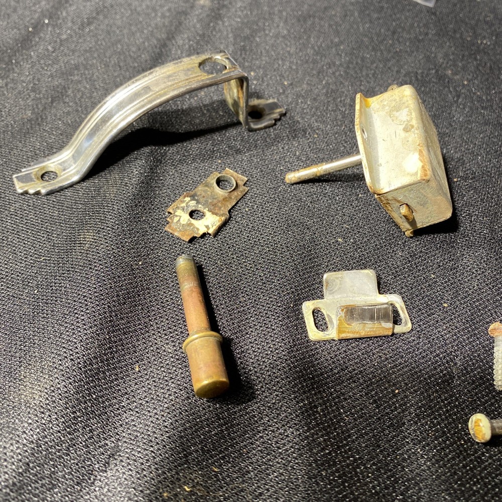 Vintage Art Deco Chrome Kitchen Drawer Cabinet Pulls