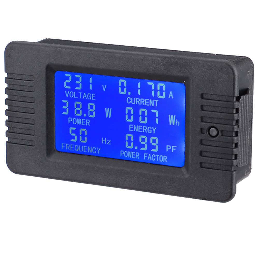 New 6 in 1 AC80-260V/100A Voltmeter Ammeter Power Factor Energy Frequency Meter