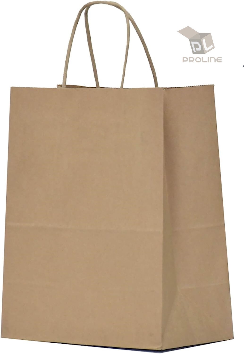 500 Paper Shopping Bags Natural Kraft 10" x 5 x 13" Retail Merchandise Handles