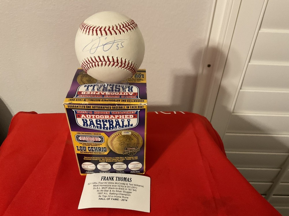 FRANK THOMAS SNOW WHITE SIGNED OML BASEBALL WITH #35 TRISTAR AUTHENTICATION